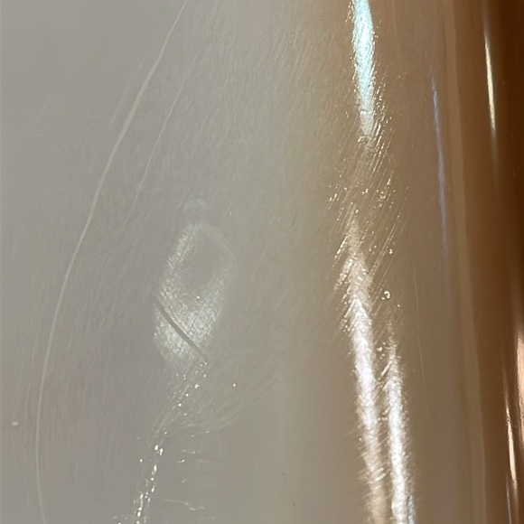 Fire King Peach Opalescent Luster Ware Platonite Loaf Pan - Picture 7 of 9